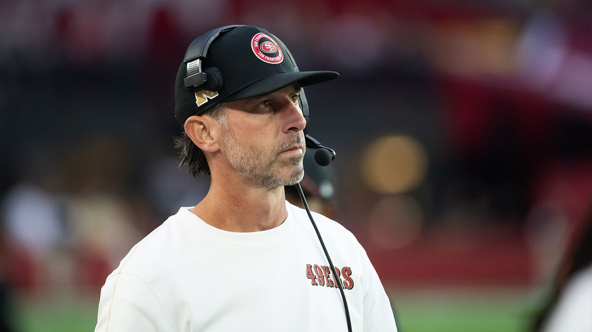 San Francisco 49ers head coach Kyle Shanahan against the Arizona Cardinals at State Farm Stadium.