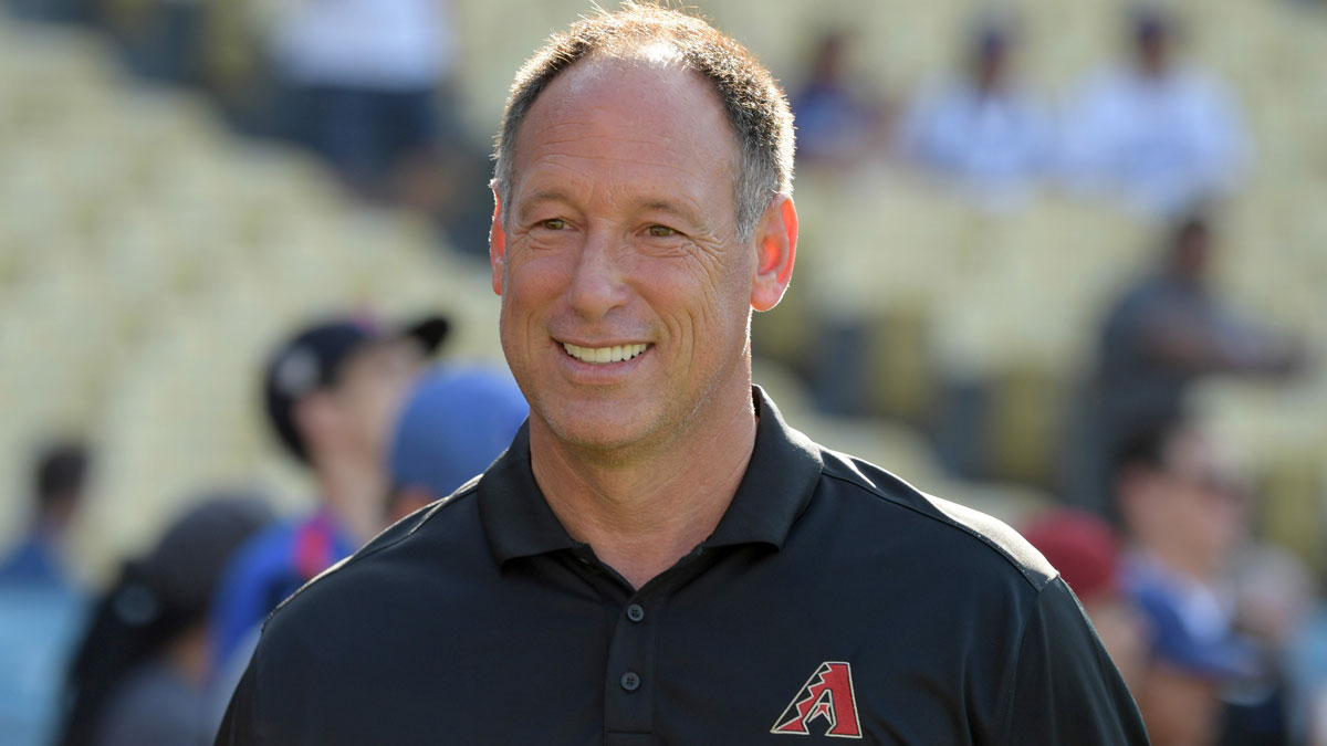 Arizona Diamondbacks former player Luis Gonzalez before the game against the Arizona Diamondbacks at Dodger Stadium.