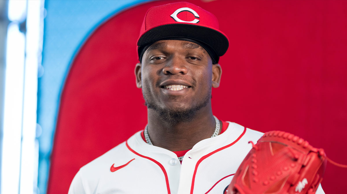 Cincinnati Reds pitcher Luis Mey (62) during the annual team picture day at the Cincinnati Reds Player Development Complex