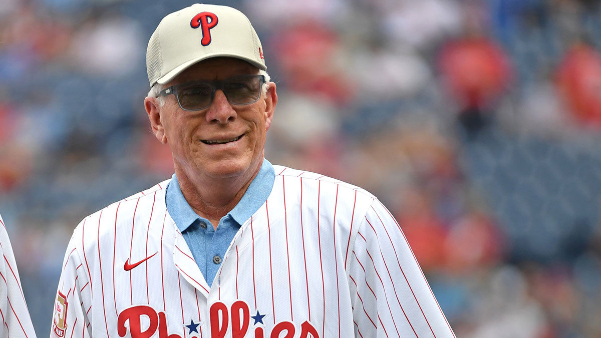 Former Philadelphia Phillies third baseman Mike Schmidt during Phillies Alumni Weekend and the 20th anniversary of Citizens Bank Park before game against the Washington Nationals at Citizens Bank Park.