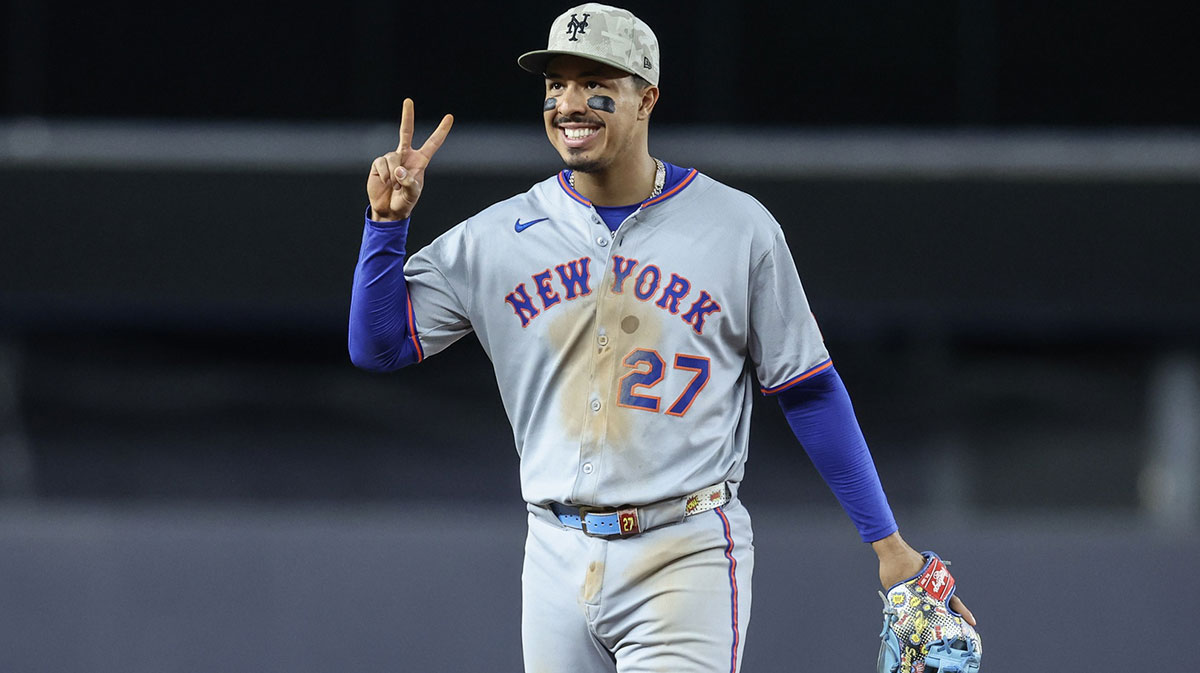 New York Mets third baseman Mark Vientos (27) at Yankee Stadium.
