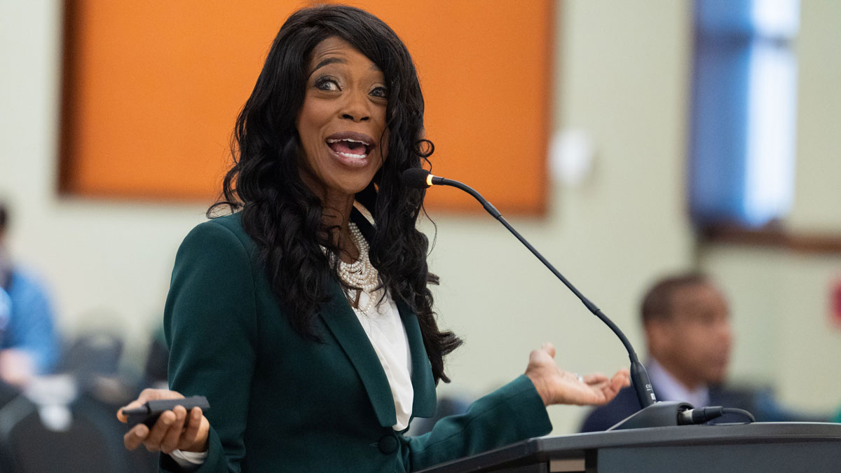 Florida A&M University Board of Trustees interviews Group Vice President of state government affairs for Charter Communications Marva Johnson,