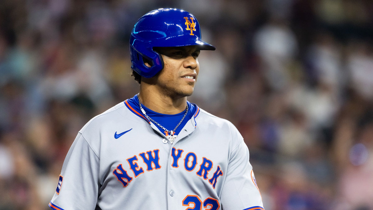 New York Mets outfielder Juan Soto (22) against the Arizona Diamondbacks at Chase Field.