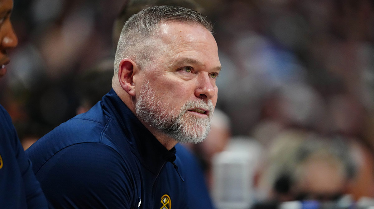 Denver Nuggets head coach Michael Malone during the second quarter against the Indiana Pacers at Ball Arena.