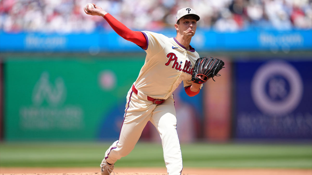 Philadelphia Phillies starting pitcher Mick Abel (40) throws a pitch against the Pittsburgh Pirates in the third inning at Citizens Bank Park.