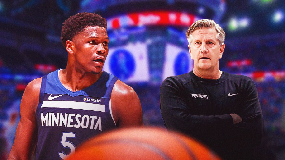 Timberwolves' Anthony Edwards and Chris Finch looking pissed off