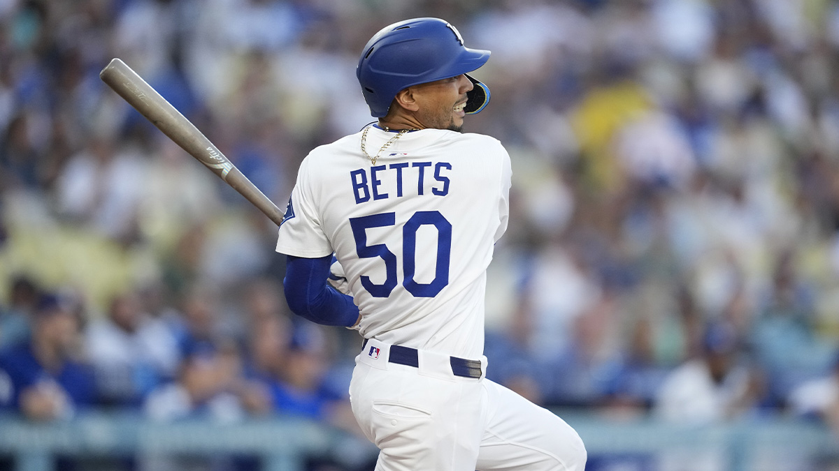 May 9, 2025; Phoenix, Arizona, USA; Los Angeles Dodgers shortstop Mookie Betts against the Arizona Diamondbacks at Chase Field. 