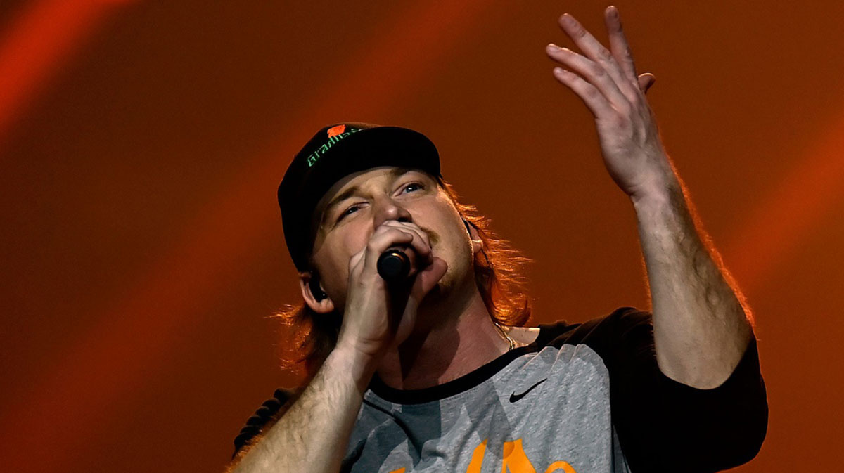 Country music singer and songwriter, Morgan Wallen performs during his Dangerous Tour at Bridgestone Arena on Thursday, March 17, 2022, in Nashville, Tenn. Nas Morgan Wallen Concert 011