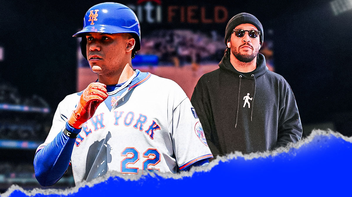 Juan Soto and Jalen Brunson with this picture of Citi Field
