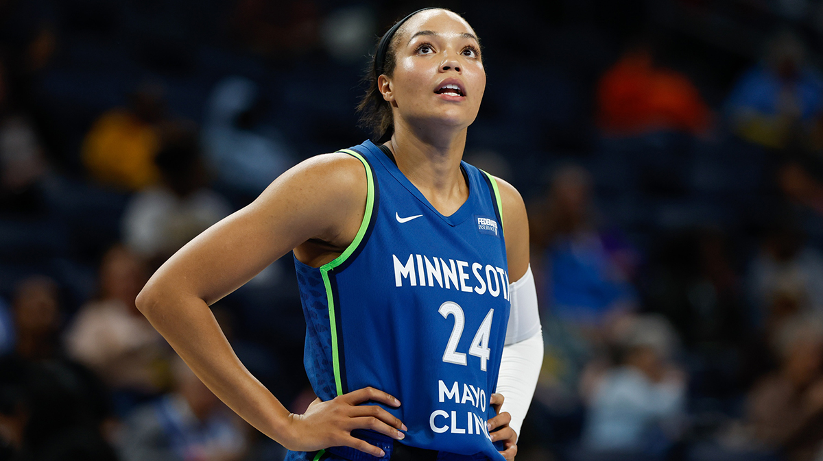 Minnesota Lynx forward Napheesa Collier (24) during the first half of a WNBA pre-season game at Wintrust Arena.