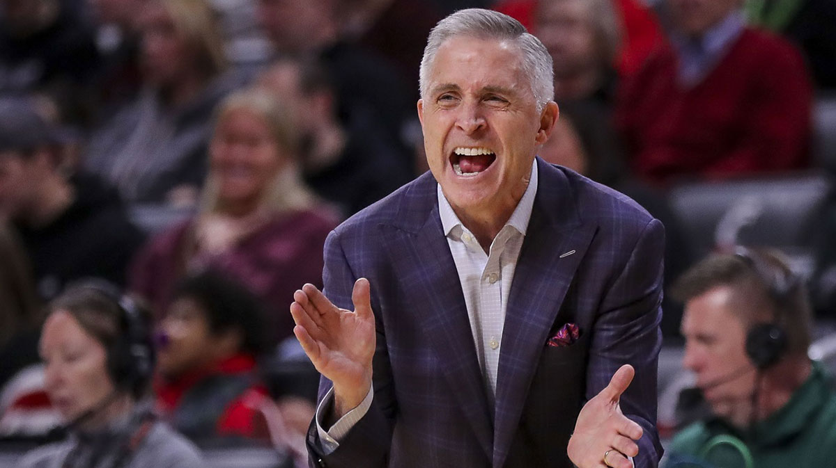 South Florida Bulls head coach Brian Gregory during the first half against the Cincinnati Bearcats at Fifth Third Arena.