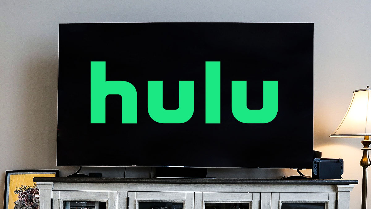 Hulu, which has lots of new titles coming this weekend. (May 2-4, 2025), logo on a TV.
