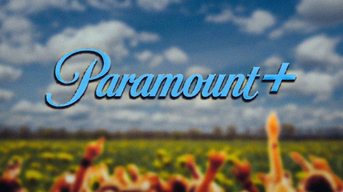 Paramount+ logo in a field to represent May 2025.
