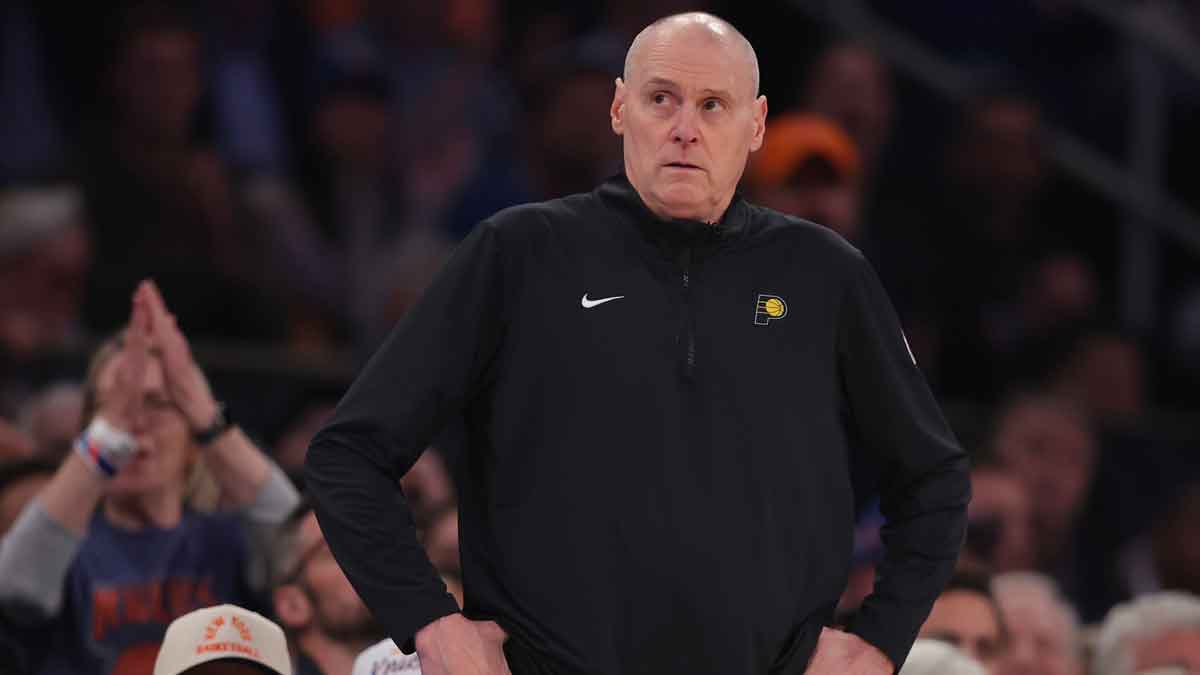 Indiana Pacers head coach Rick Carlisle looks on in the first quarter against the New York Knicks during game five of the eastern conference finals for the 2025 NBA Playoffs at Madison Square Garden