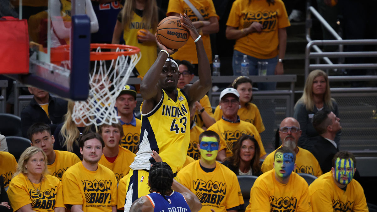 Pacers forward Pascal Siakam misses shot