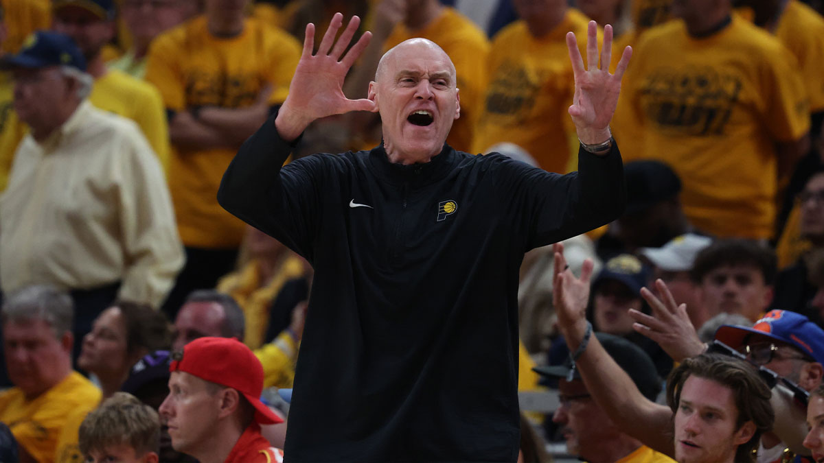 Pacers head coach Rick Carlisle shouts