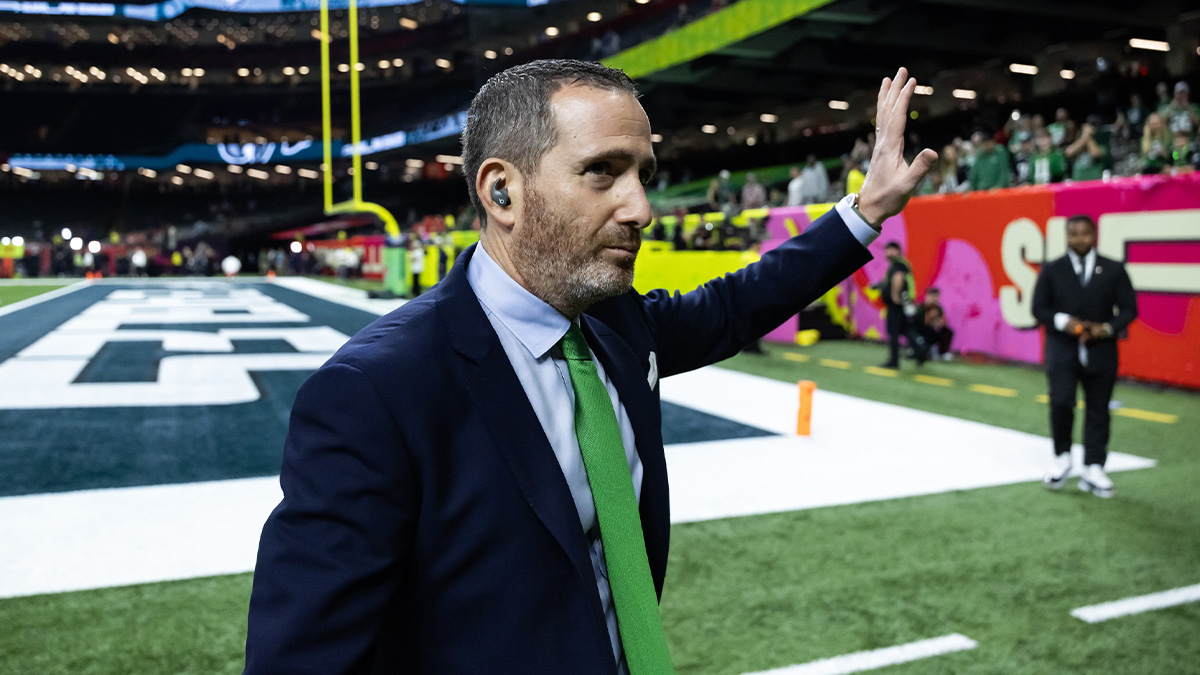 Philadelphia Eagles general manager Howie Roseman against the Kansas City Chiefs during Super Bowl LIX at Ceasars Superdome.