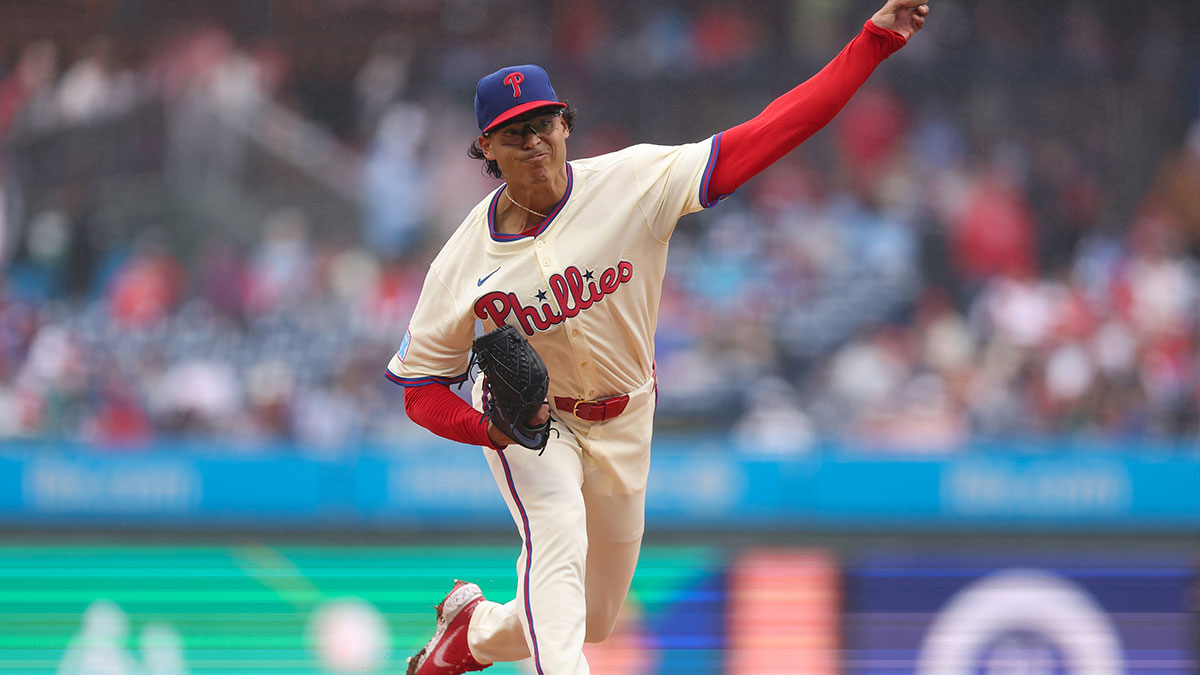Philadelphia Phillies pitcher Jesus Luzardo (44) pitches during the second inning against the St. Louis Cardinals at Citizens Bank Park
