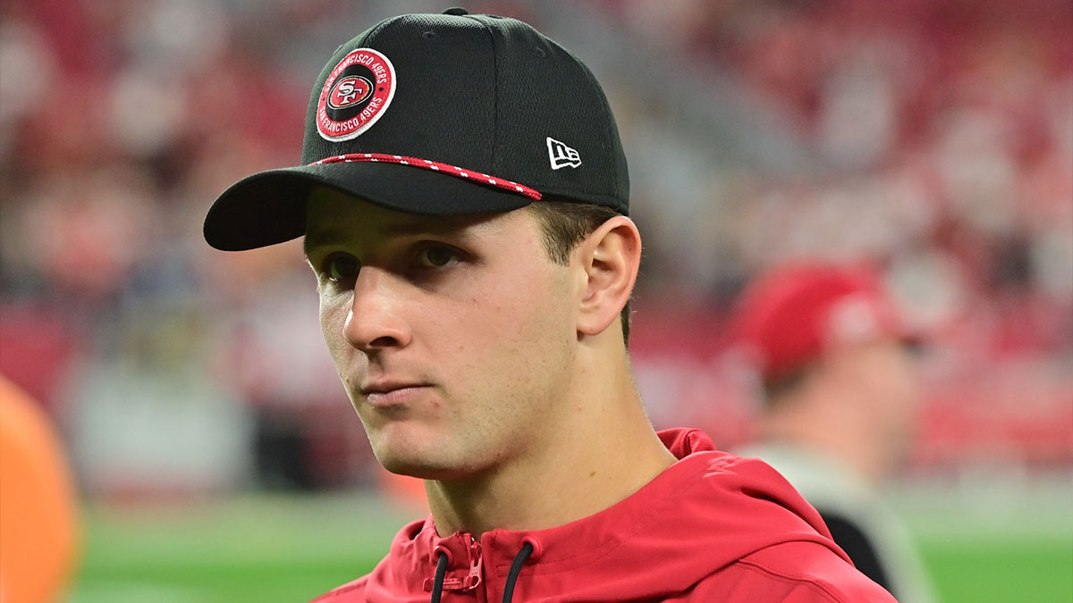 San Francisco 49ers quarterback Brock Purdy (13) looks on after losing to the Arizona Cardinals at State Farm Stadium.