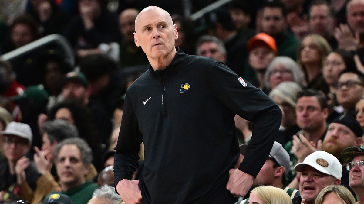 Indiana Pacers head coach Rick Carlisle looks on in the fourth quarter against the Milwaukee Bucks during game four of first round for the 2024 NBA Playoffs at Fiserv Forum.