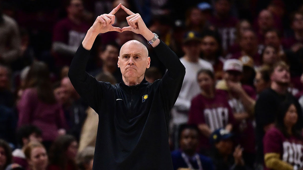 Indiana Pacers head coach Rick Carlisle calls a play during the second half against the Indiana Pacers in game one of the second round for the 2025 NBA Playoffs at Rocket Arena.