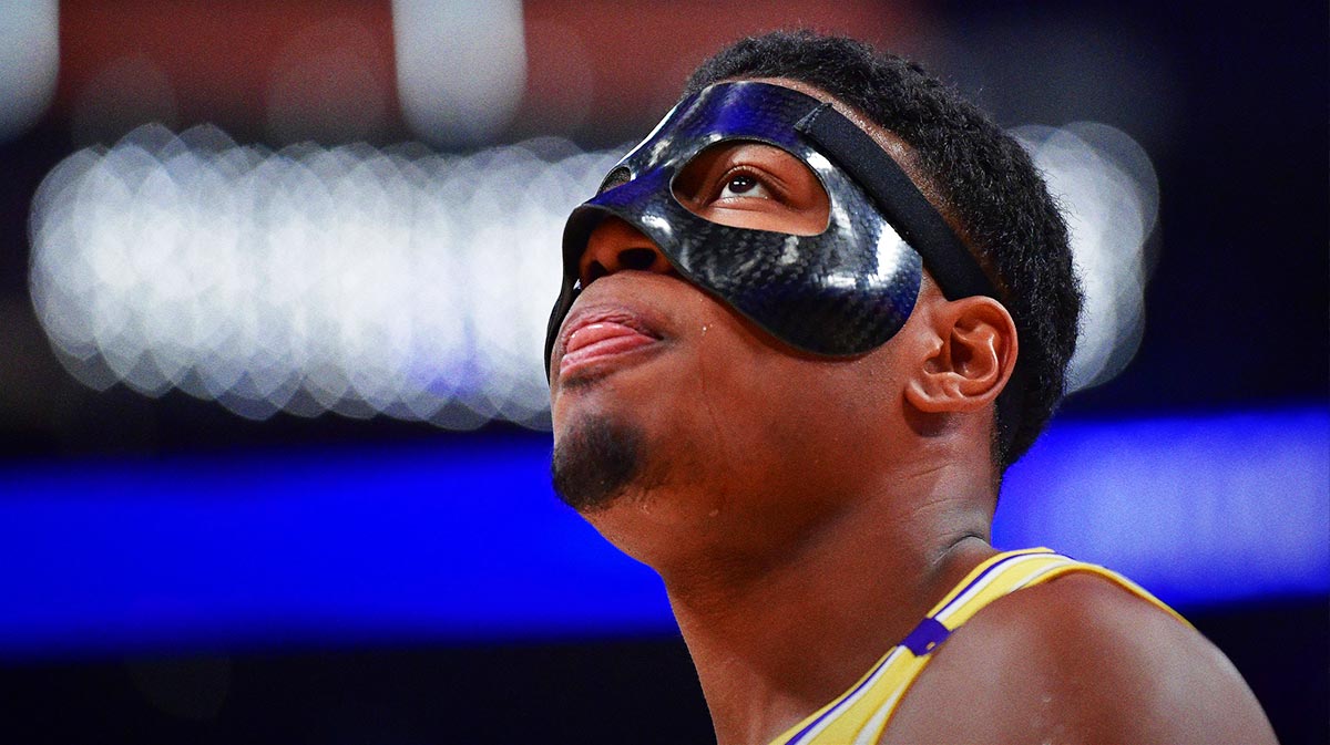 Los Angeles Lakers forward Rui Hachimura (28) during the second half in game five of first round for the 2025 NBA Playoffs at Crypto.com Arena.