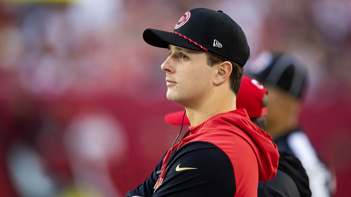 San Francisco 49ers quarterback Brock Purdy against the Arizona Cardinals at State Farm Stadium.