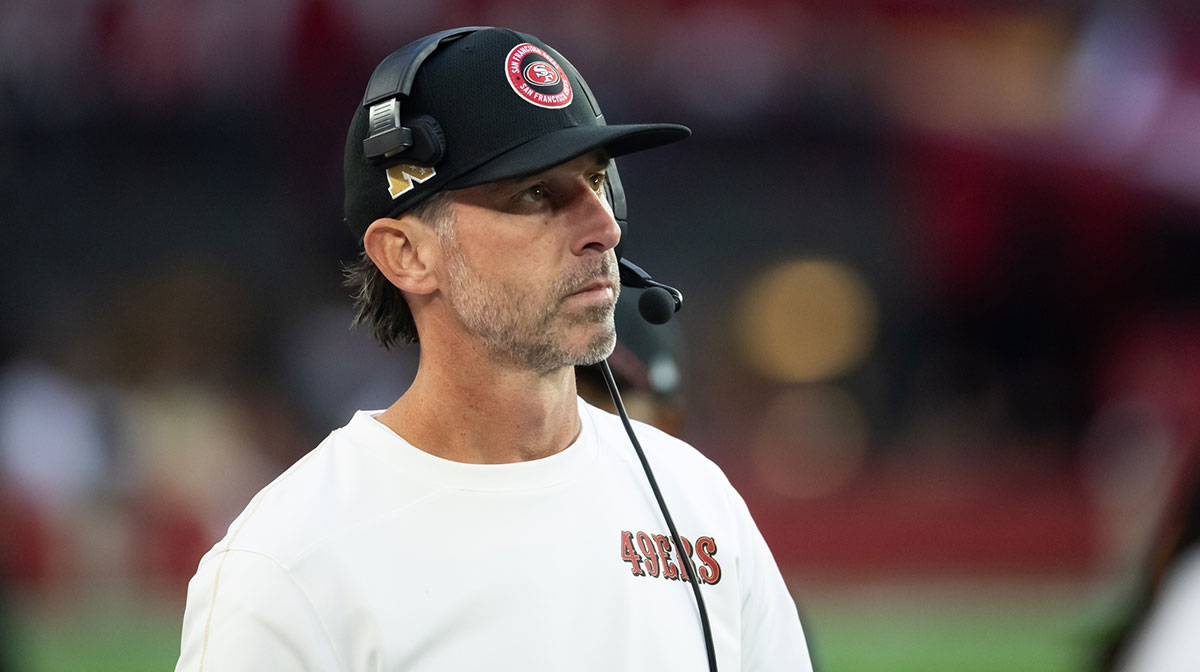 San Francisco 49ers head coach Kyle Shanahan against the Arizona Cardinals at State Farm Stadium.