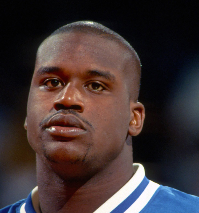 Shaquille O'Neal of the Orlando Magic during the 1995 season at the Orlando Arena.