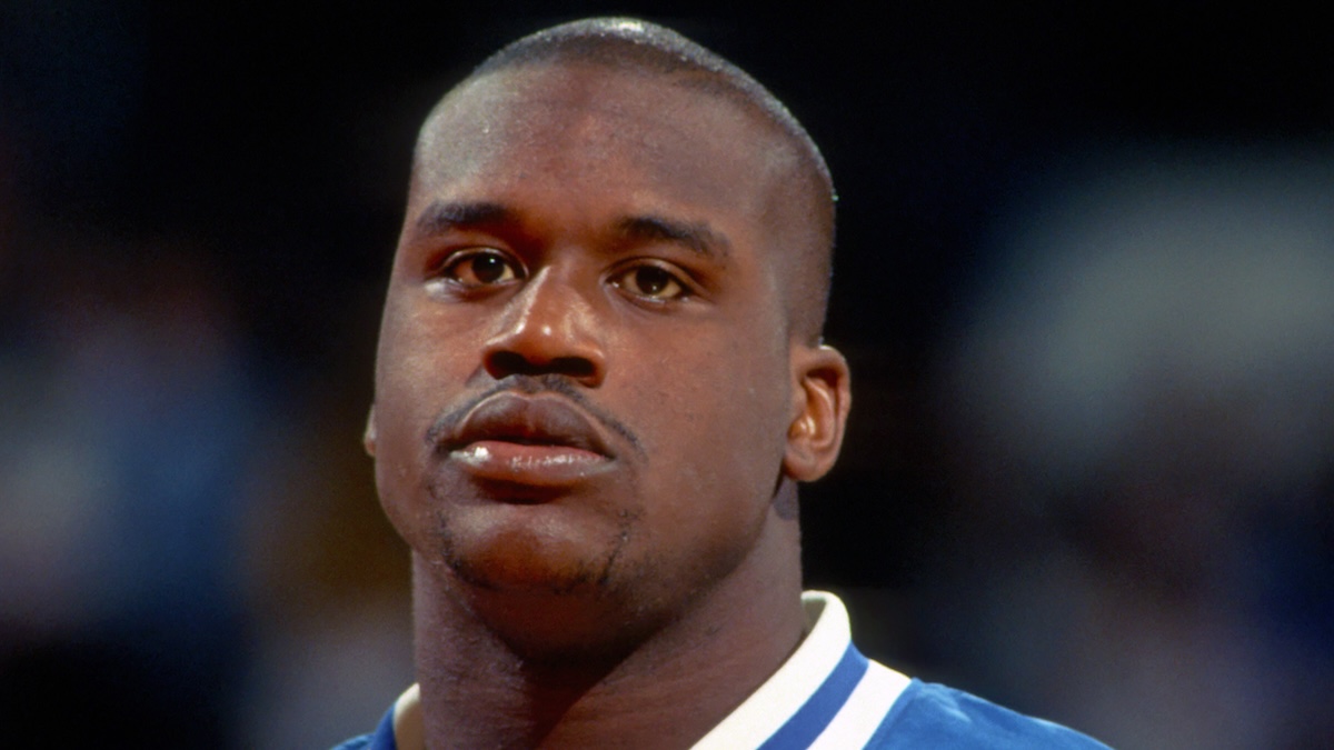 Shaquille O'Neal of the Orlando Magic during the 1995 season at the Orlando Arena.