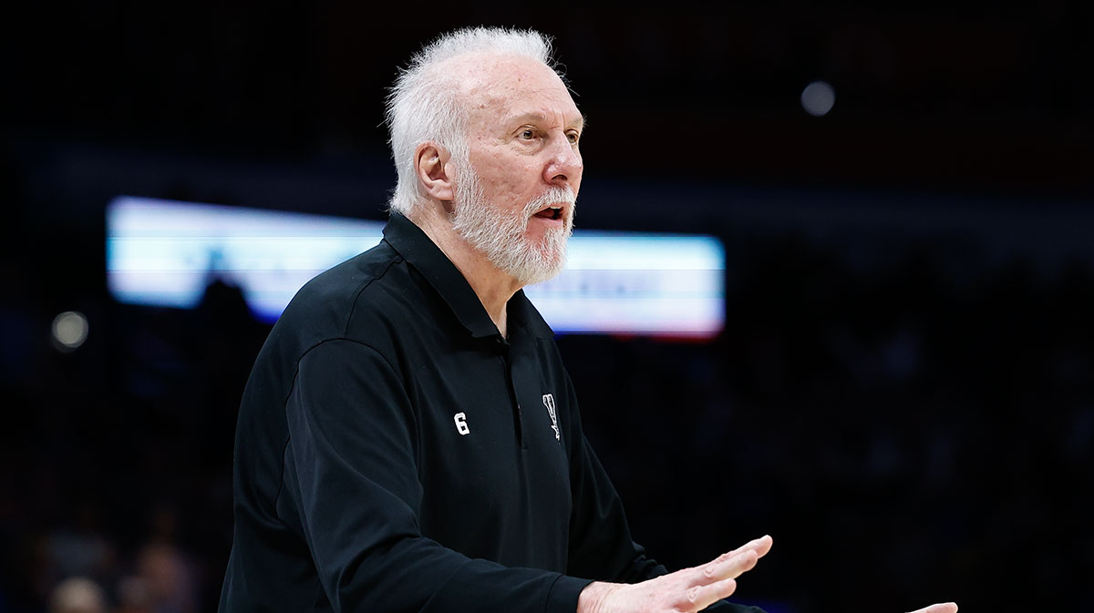 Spurs head coach Gregg Popovich reacts to his team playing against the Oklahoma City Thunder during the second half at Paycom Center. Oklahoma City won 119-111