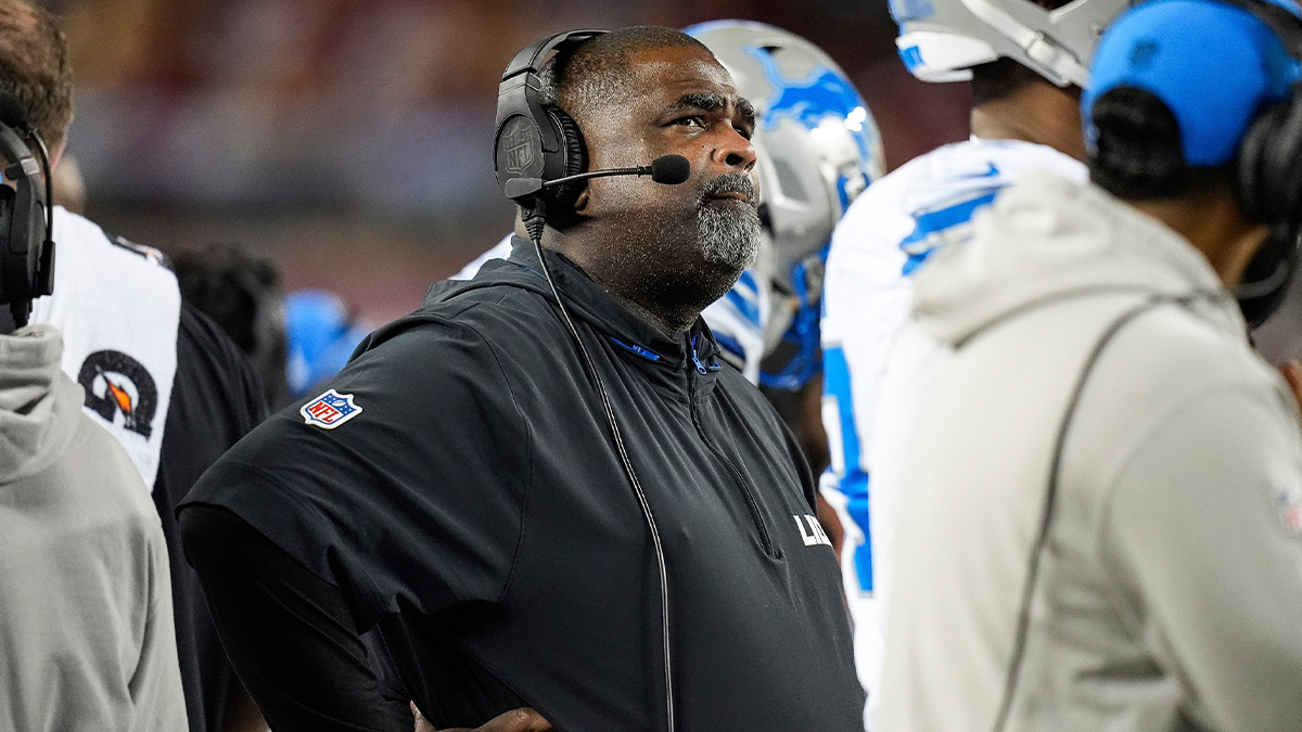 Detroit Lions defensive line coach Terrell Williams watches a play against San Francisco 49ers during the second half at Levi's Stadium in Santa Clara, Calif. on Monday, Dec. 30, 2024.