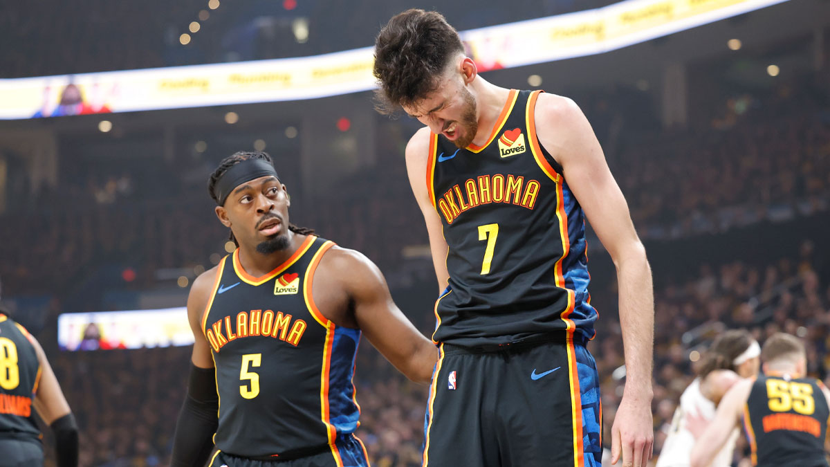 Thunder center Chet Holmgren looking hurt