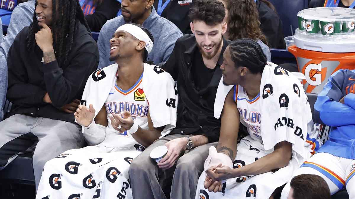 Thunder's Jalen Williams jokes with Shai Gilgeous-Alexander