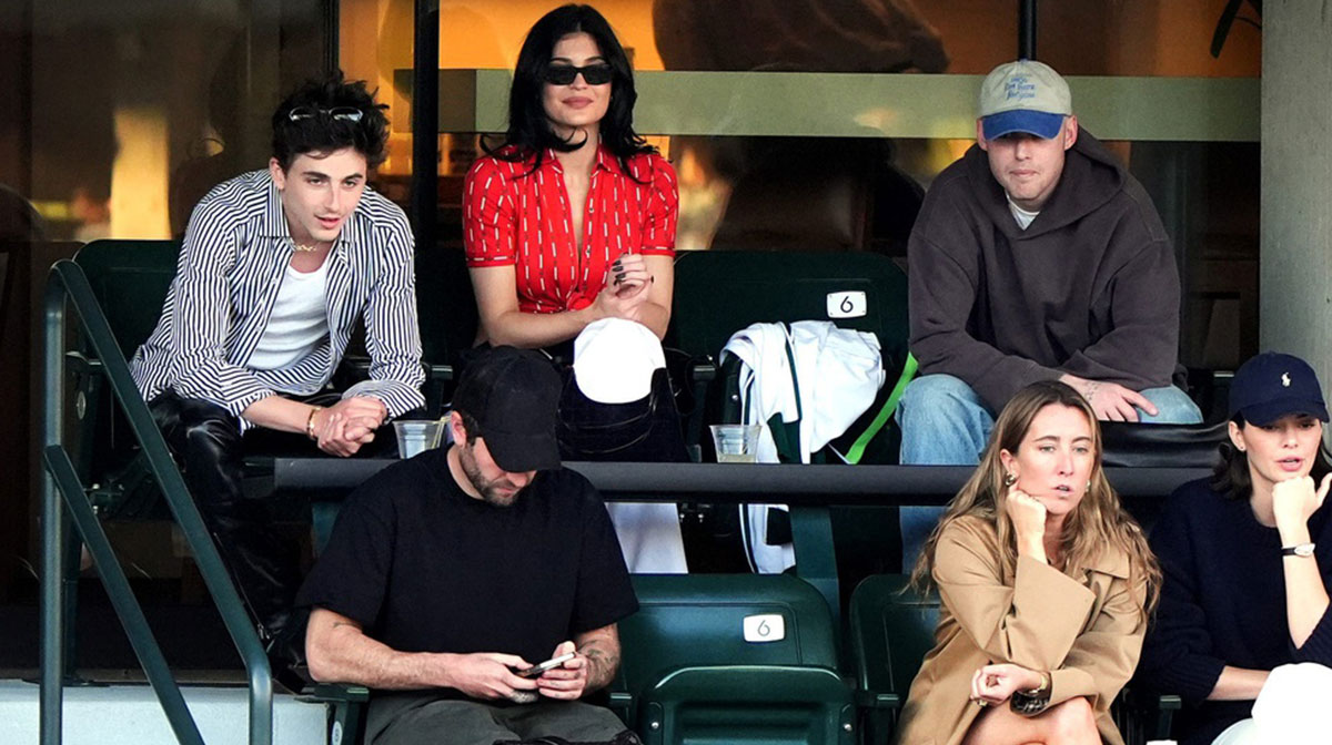 Timothée Chalamet and Kylie Jenner, who were seen at Game 5 of the NBA Playoffs series between the Los Angeles Lakers and Minnesota Timberwolves, at BNP Paribas Open.