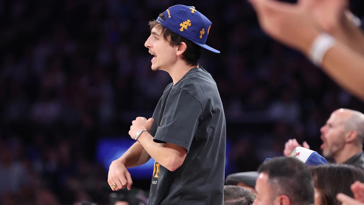 Timothée Chalamet’s 2-word response to Knicks’ Game 3 win goes viral