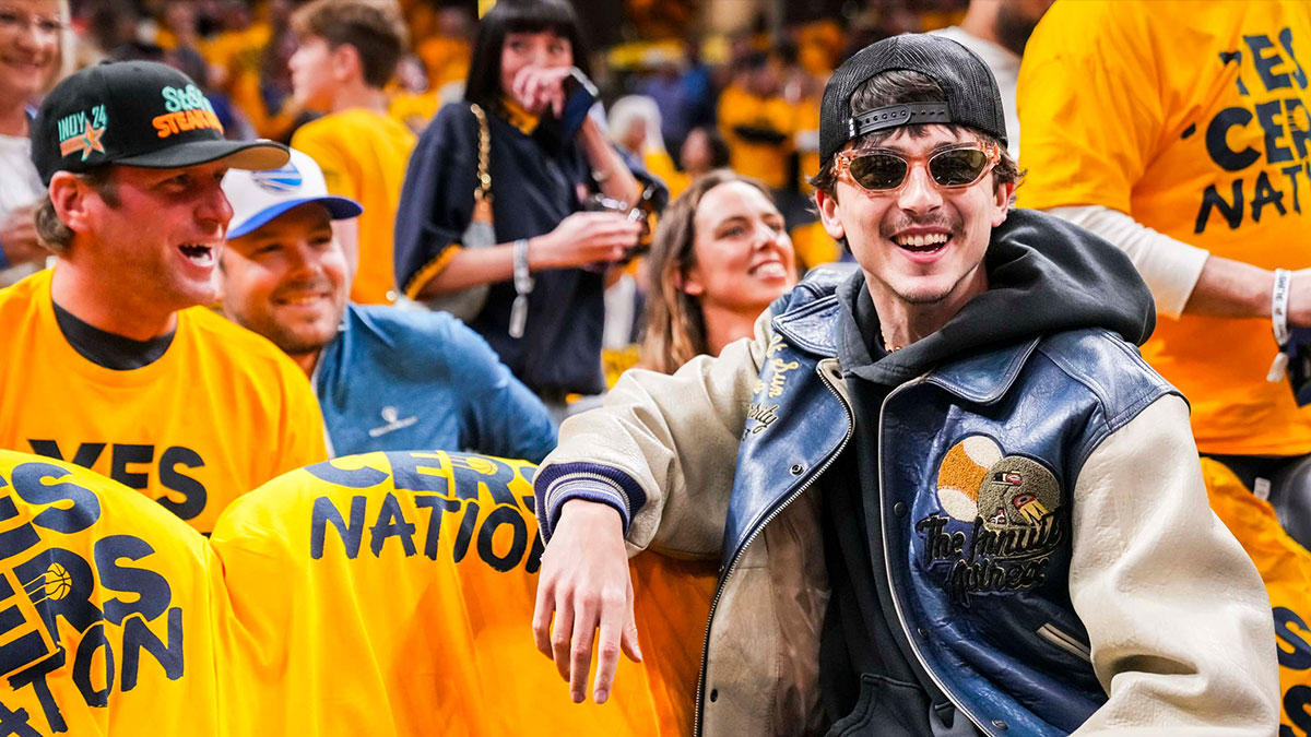 Timothée Chalamet makes ‘biopic’ quip to Ernie Johnson during viral Game 4 meeting