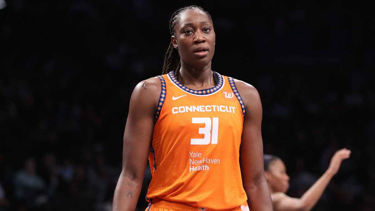 Connecticut Sun center Tina Charles (31) at Barclays Center.