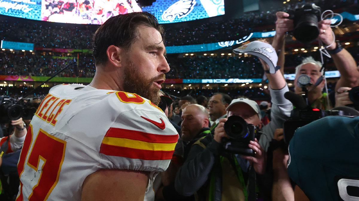 Travis Kelce after the Kansas City Chiefs' Super Bowl 59 loss to the Philadelphia Eagles.