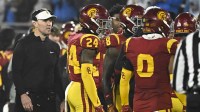 USC Trojans head coach Lincoln Riley during the fourth quarter against the UCLA Bruins at Rose Bowl.