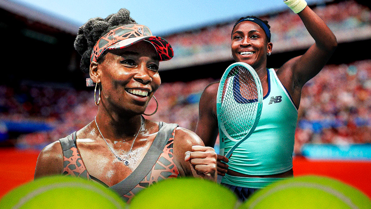 Venus Williams, French Open tennis player. Coco Gauff (USA) waves to the crowd after her match against Maria Sakkari (GRE)(not pictured) on day five of the Miami Open at Hard Rock Stadium.