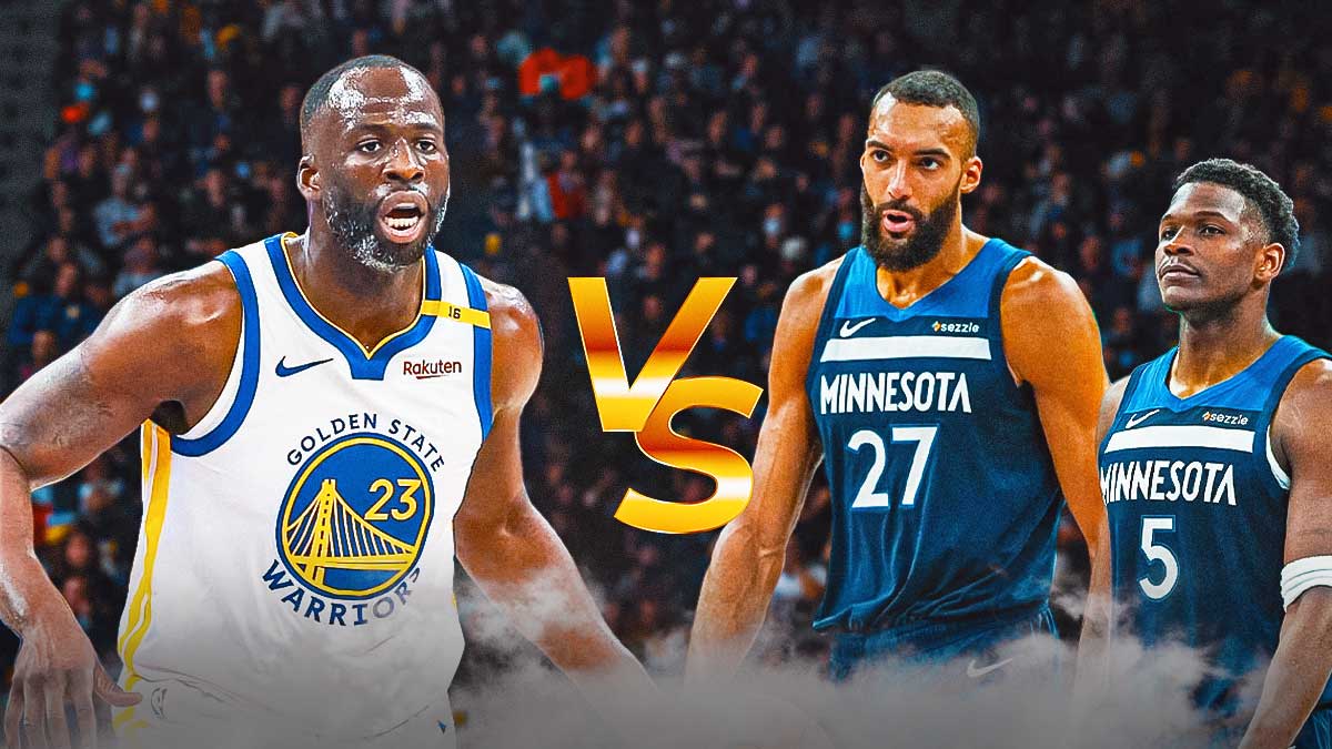Warriors' Draymond Green vs Timberwolves Anthony Edwards, Rudy Gobert