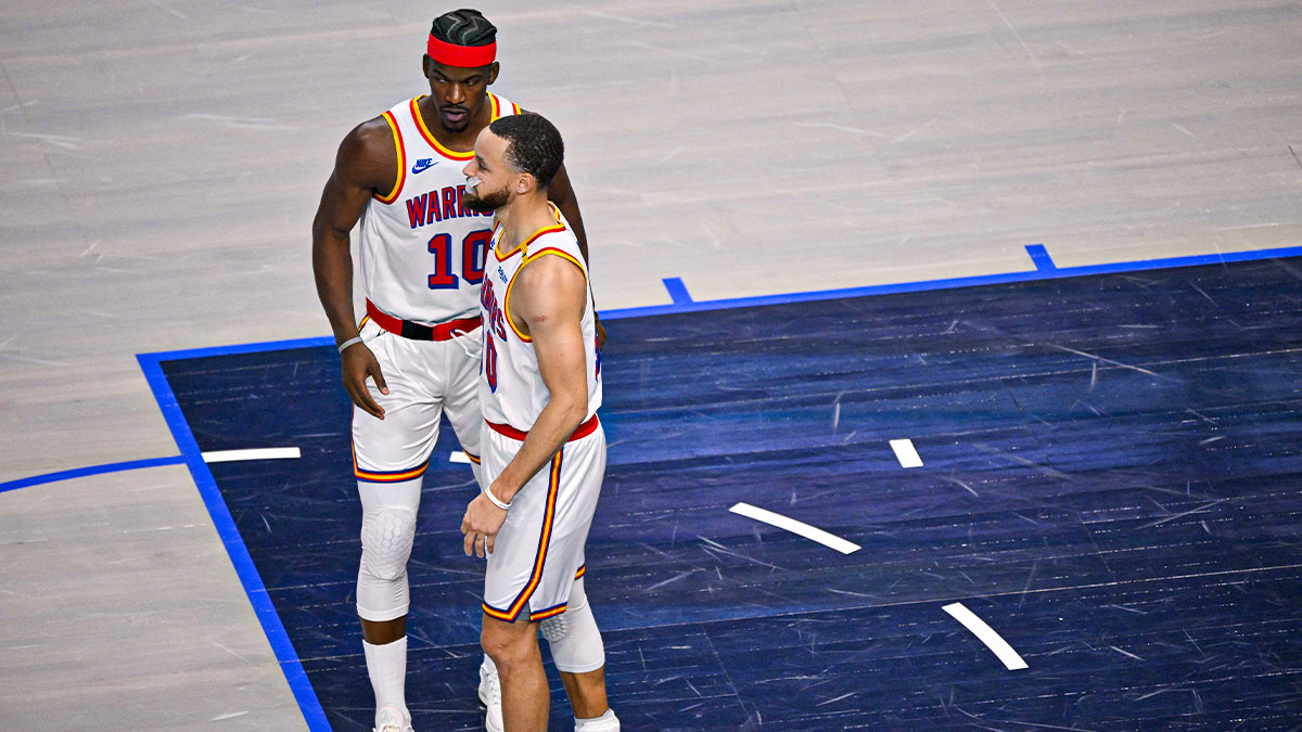 Warriors forward Jimmy Butler (10) and guard Stephen Curry (30)