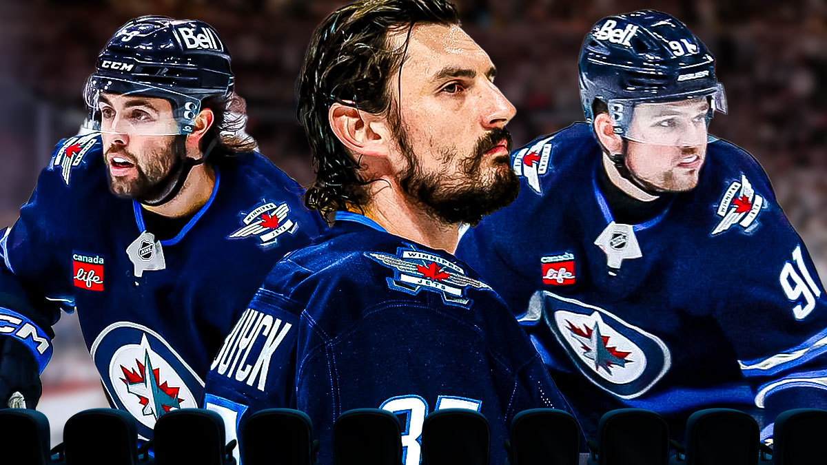 Cole Perfetti, Connor Hellebuyck, Alex Iafallo