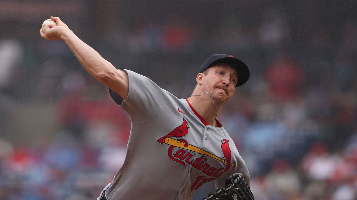 St. Louis Cardinals pitcher Erick Fedde (12) pitches during the second inning against the Philadelphia Phillies at Citizens Bank Park.