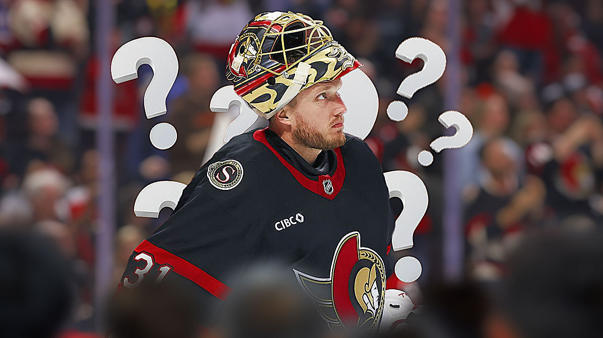 Anton Forsberg (ottawa seantors) with question marks around him, Anton Forsberg, NHL Free agency, NHL off season, free agent