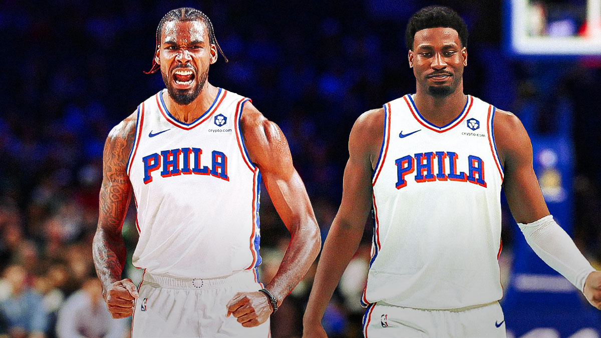 Tari Eason, Jaren Jackson Jr. in 76ers uniforms
