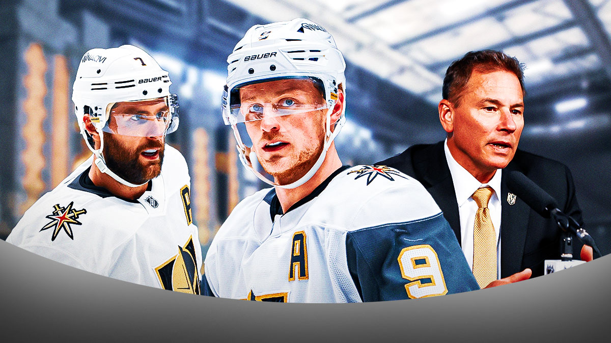 Jack Eichel, Bruce Cassidy, and Alex Pietrangelo