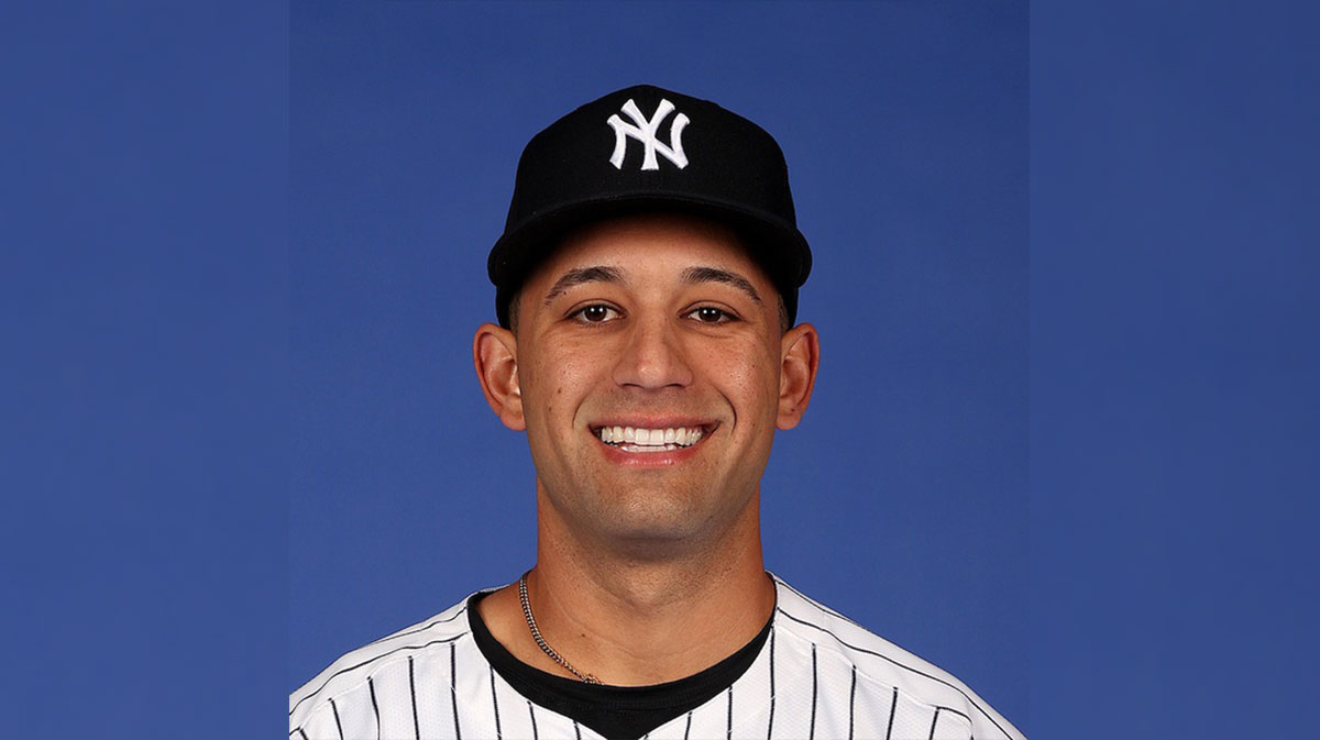 New York Yankees catcher J.C. Escarra poses during Photo Day at Steinbrenner Field.