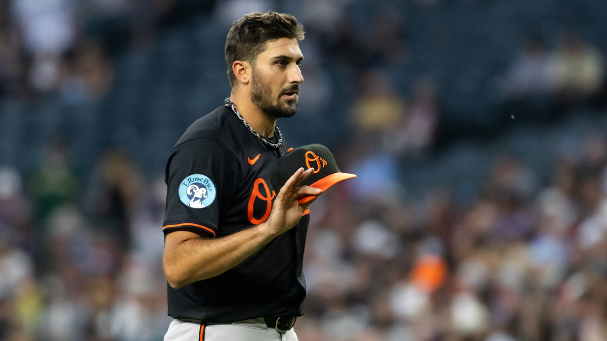 Baltimore Orioles pitcher Zach Eflin in the first inning against the Arizona Diamondbacks at Chase Field.